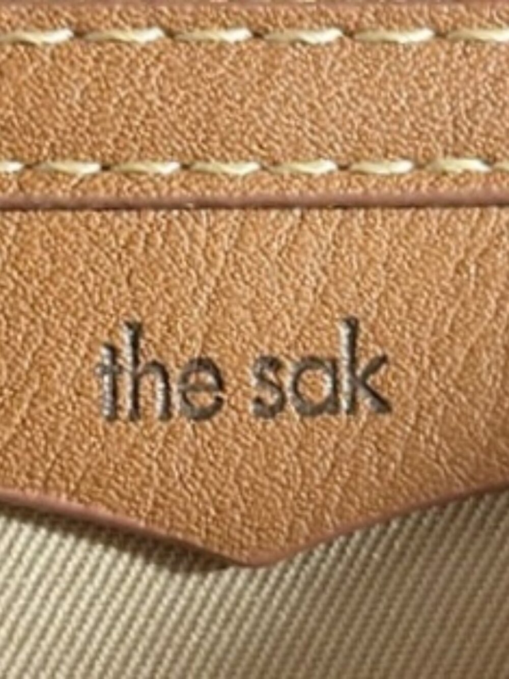 The Sak Ashland Camel Brown Leather Fringe Boho Western Bucket Shoulder Bag - Picture 3 of 7